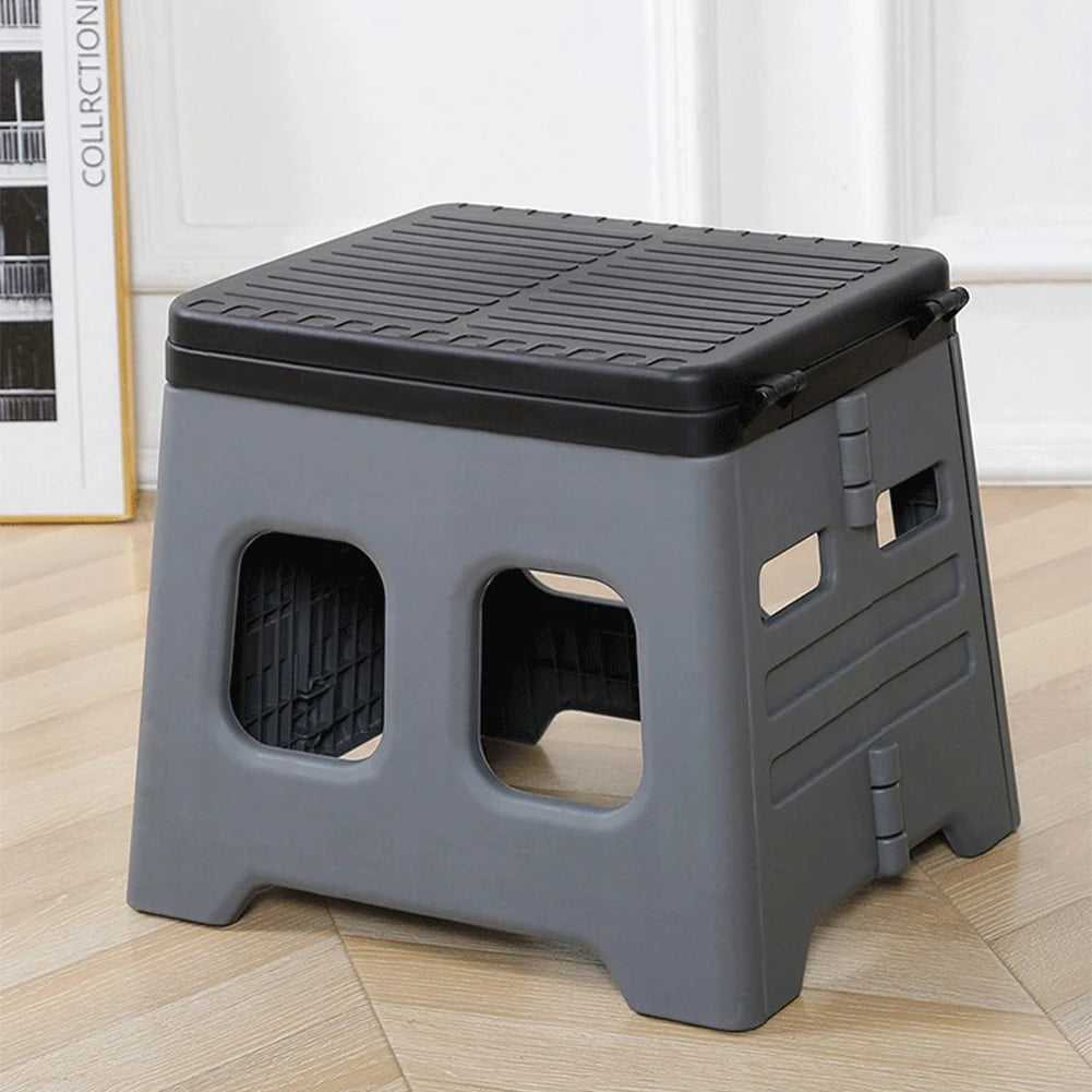 Portable Camping Toilet with Lid Foldable Outdoor Camp Toilet Multifunctional Folding Truck Toilet for Emergencies Car Outdoor