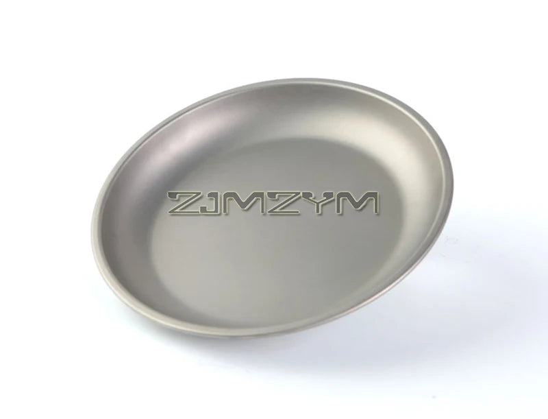 Ultralight Titanium Bowl Pan Plate Dish 22cm 18.5cm Round Plate Outdoor Camping Portable Tableware for Backpacking & Camping
