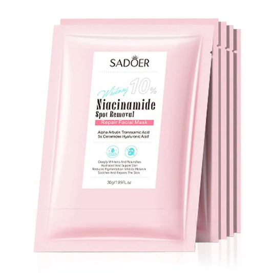 5pcs SADOER Nicotinamide Facial Masks Moisturizing Spot Removal Repair Brightening Hydrating Facial Masks Face Skin Care