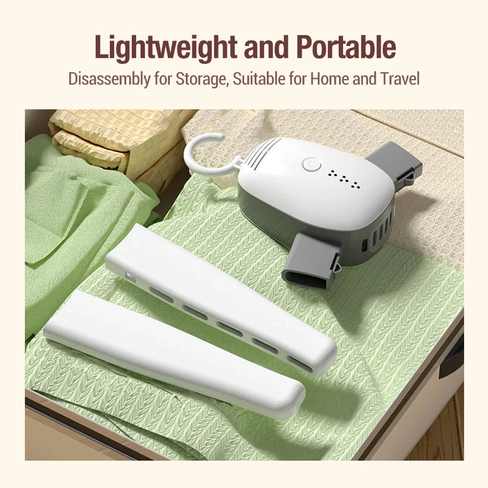 Electric Clothes Drying Rack Hang Clothes Dryer UV Sterilization Portable Travel Home Business Mini Folding Clothes Heater