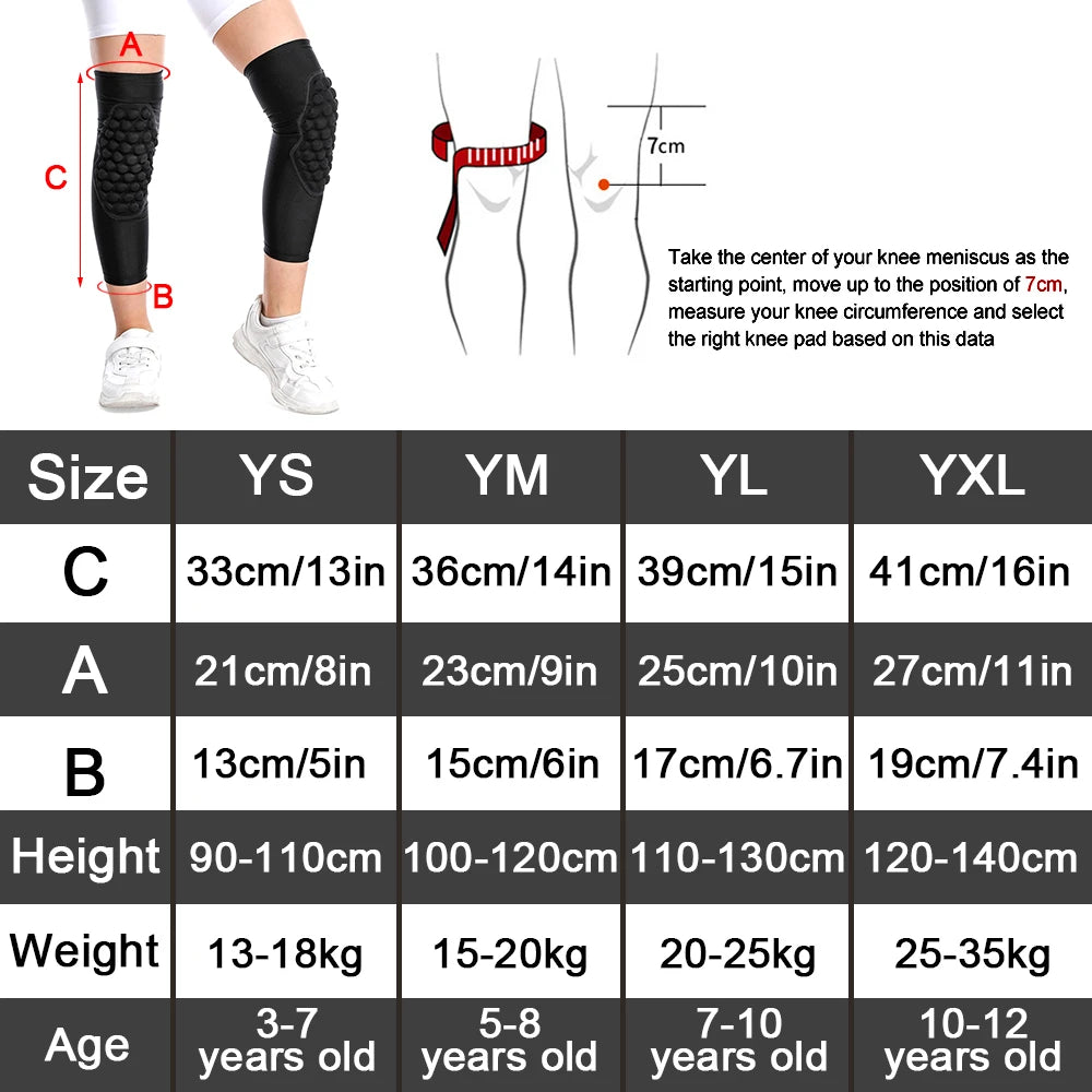 1Pair Youth Children Sports Anti-Collision Knee Pads Elastic Breathable Knee Support for Cycling Basketball Football Skateboard