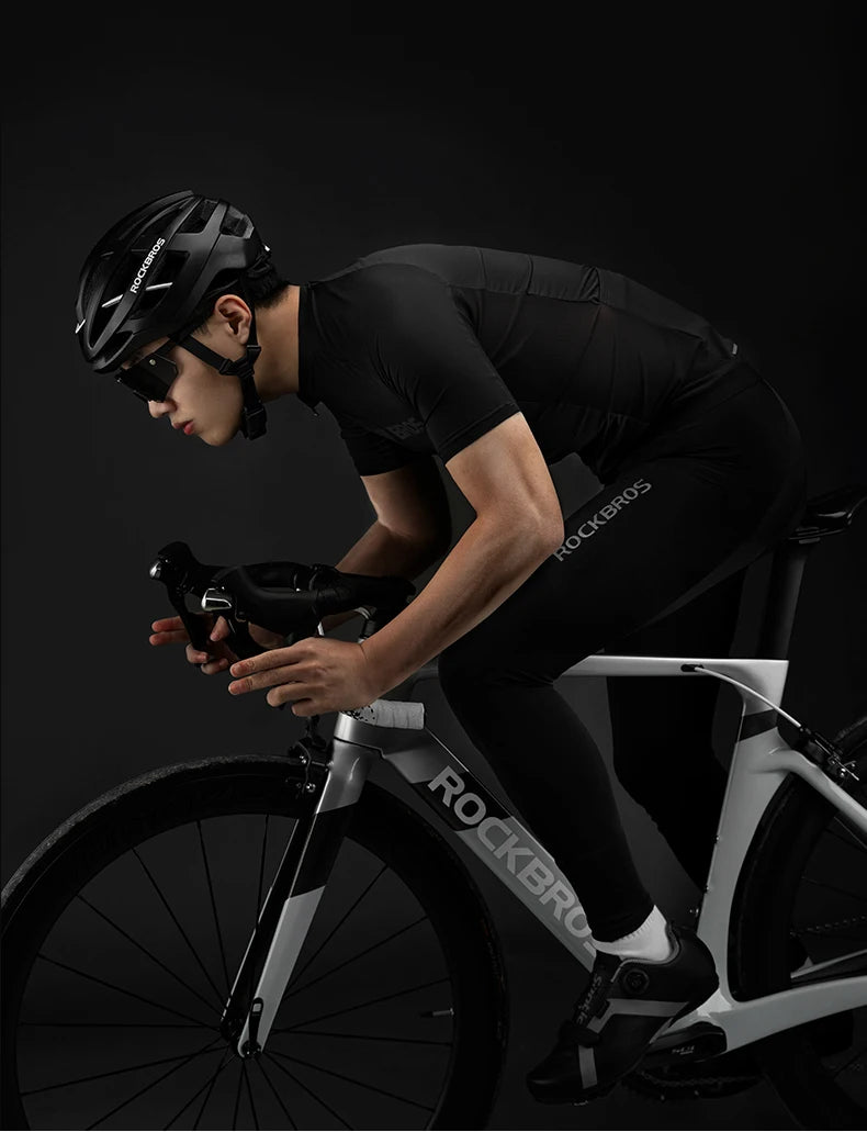 ROCKBROS Cycling Jersey Summer Bicycle Skin-Friendly Breathable Short Sleeve Sports Quick Dry Reflective Cycling Equipment