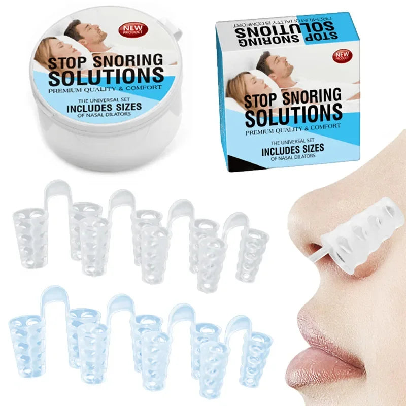 Anti Snoring Anti Snore Nose Clip Silicone Snoring Solution Device Snore Stopper Sleeping Aid Nasal Dilators Health Care