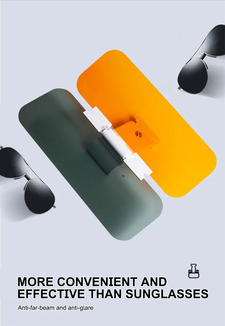 SEAMETAL Car Sun Visor HD View Day and Night Car Anti-glare Sun Visor Sun UV Blocked Clearly View Safety Driving Accessories