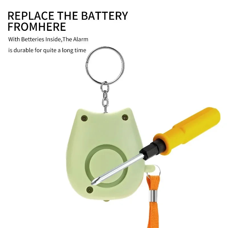 2025 Small and Easy To Carry Anti-attack Self-defence Alarm Rechargeable Battery Loud Key Chain 130db Personal Alarm