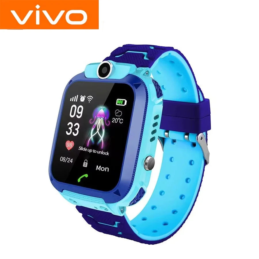 VIVO Kids 4G Smart Watch Sim Card Call Child SmartWatch SOS GPS Location Tracker Camera Waterproof Watch Gift For Ios Android