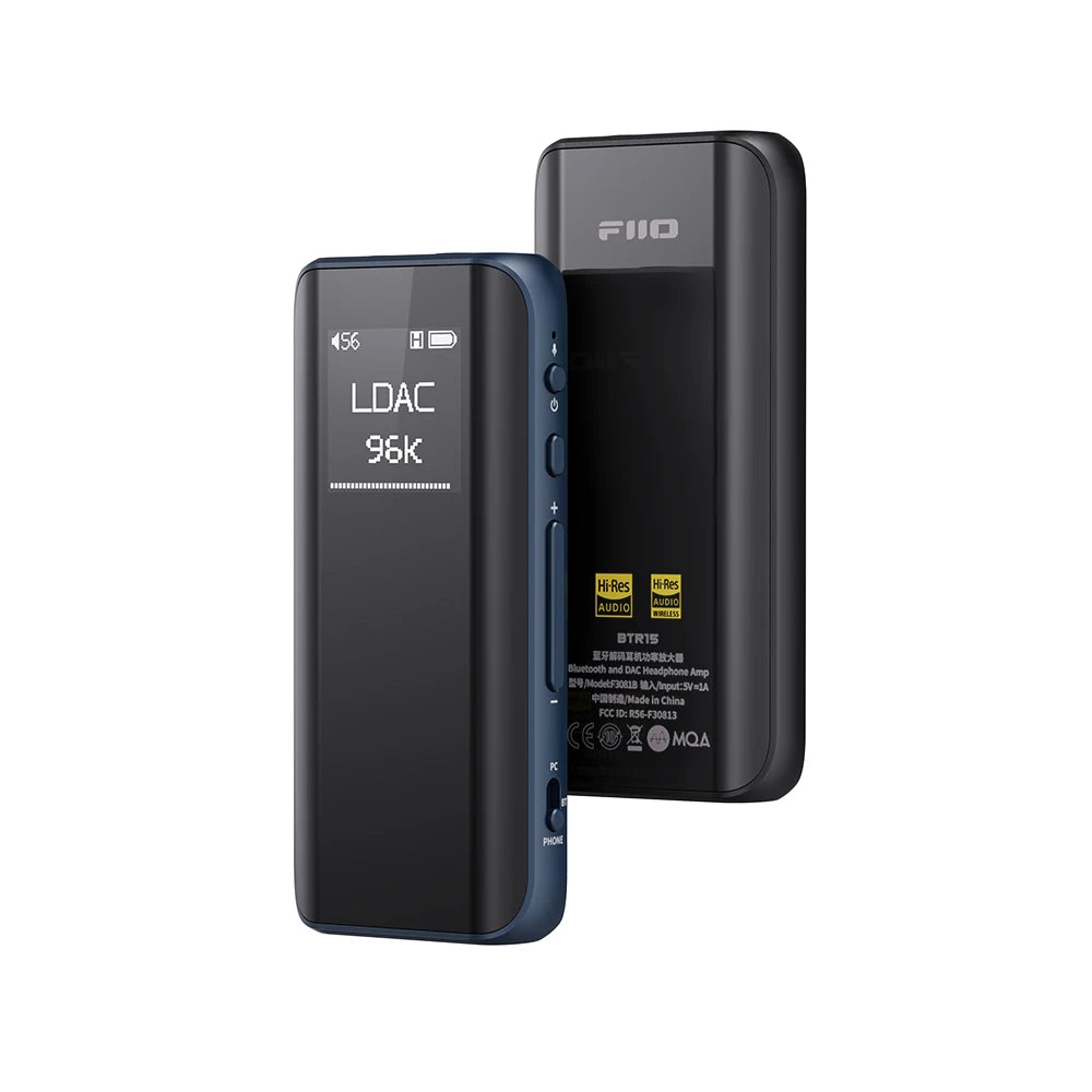 FiiO BTR15 Bluetooth 5.1 Headphone Amplifier DSD256 Receiver LDAC/aptX Adaptive with 3.5mm/4.4mm