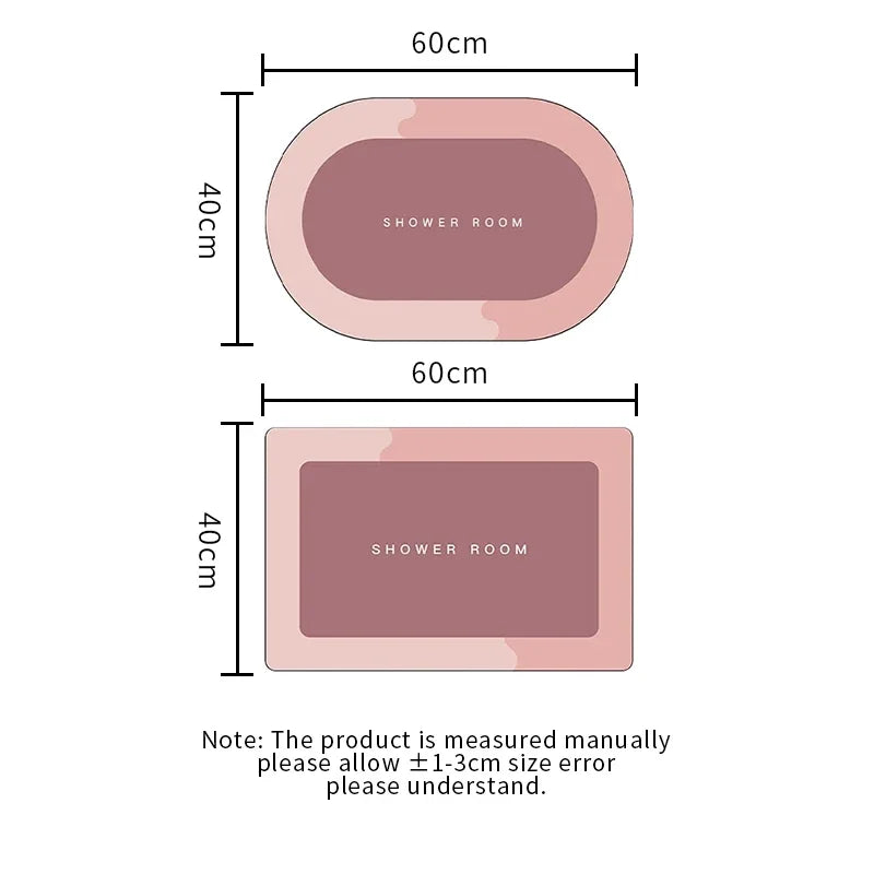 Super Absorbent Bathroom Anti-slip Mat Diatomaceous Earth Bathroom Mat Bathtub-Mat Door Mat Shower-Mat Easy To Clean Home