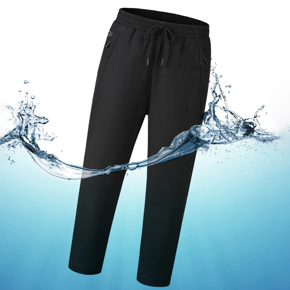 Thermal Pants Hoodie for Elastic Waist USB 5V Heating Pants 12 Heating Zone 3 Temperature Mode for Skiing Fishing Motorcycle