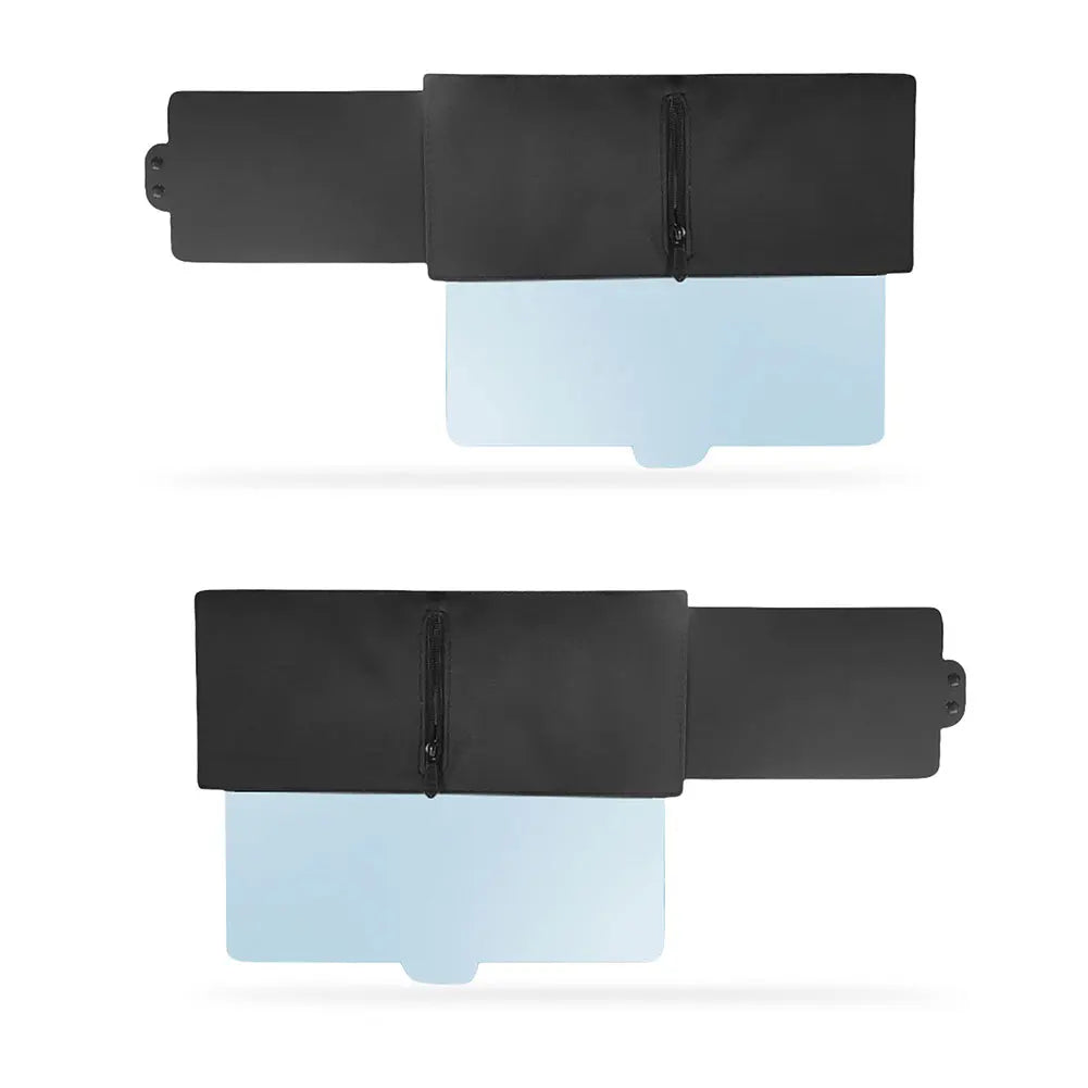 Polarized Sun Visor with Zipper Slider Car Sun Visor Extension with PC Lens and Side Sunshade for Safe Driving for Most Cars