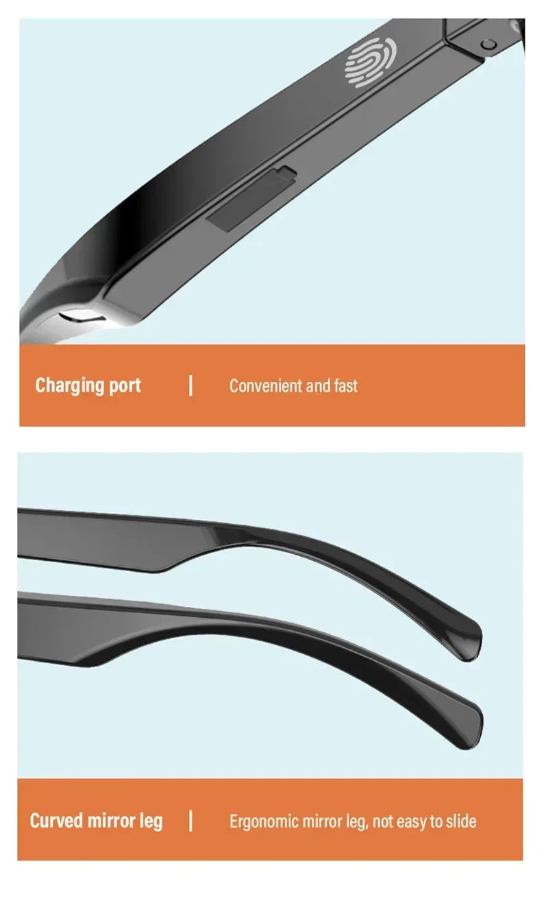 Xiaomi MIJIA Smart Sunglasses Glasses Waterproof Anti-UV Bluetooth Call Outdoor Sports Headphones HIFI Blue Light For Men Women