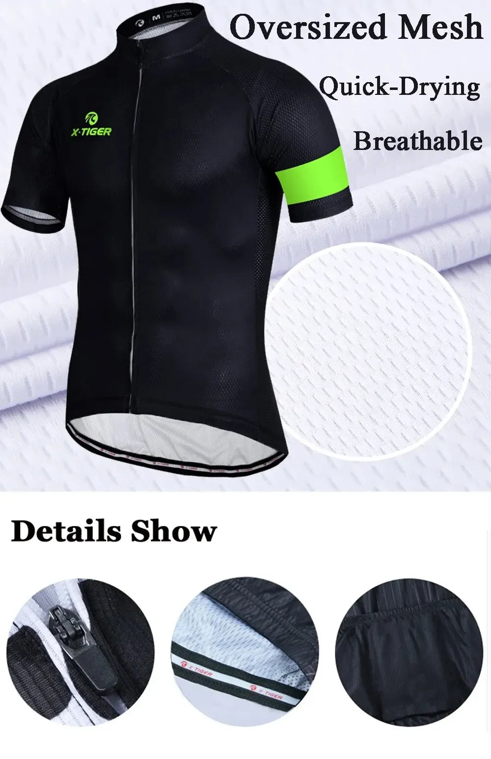 X-TIGER Men Cycling Jersey Breathable MTB Road Bike Coat Short Sleeves Bike Clothing Cycling Jacket Ciclismo Bicycle Shirts