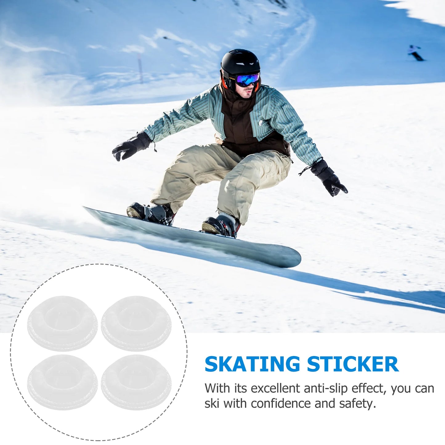 30 Pcs Ski Anti Slip Pad Snowboard Step Mat Nonslip Sticker Winter Sports Accessories Outdoor Skate Gear Keep Warm Supplies
