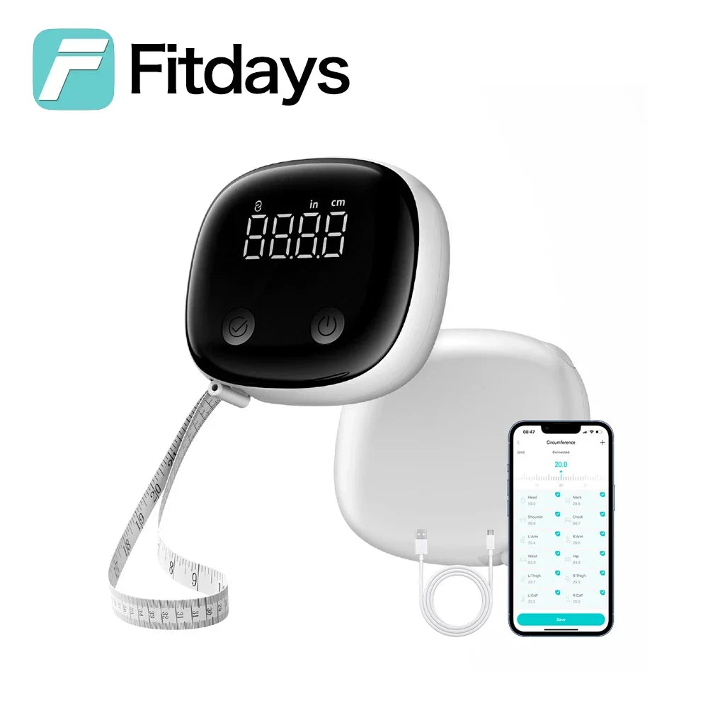 Fitdays Home Smart Bioimpedance Scale 8 Electrode Body Fat Scale Weight Balance Scale Smart Body Composition Scale