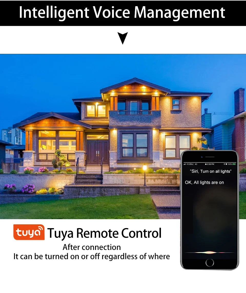 Tuya WiFi Smart Bulb RGB LED Light Bulbs 220V 110V 10W 15W 20W E27 LED Lamp Smart Life APP Alexa Google Home Alice Voice Control