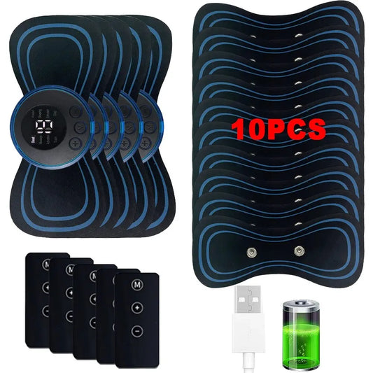Remote Control Neck Massager Portable Smart Electric Rechargeable Shoulder Massage Patch Muscle Relaxation and Fatigue Relief