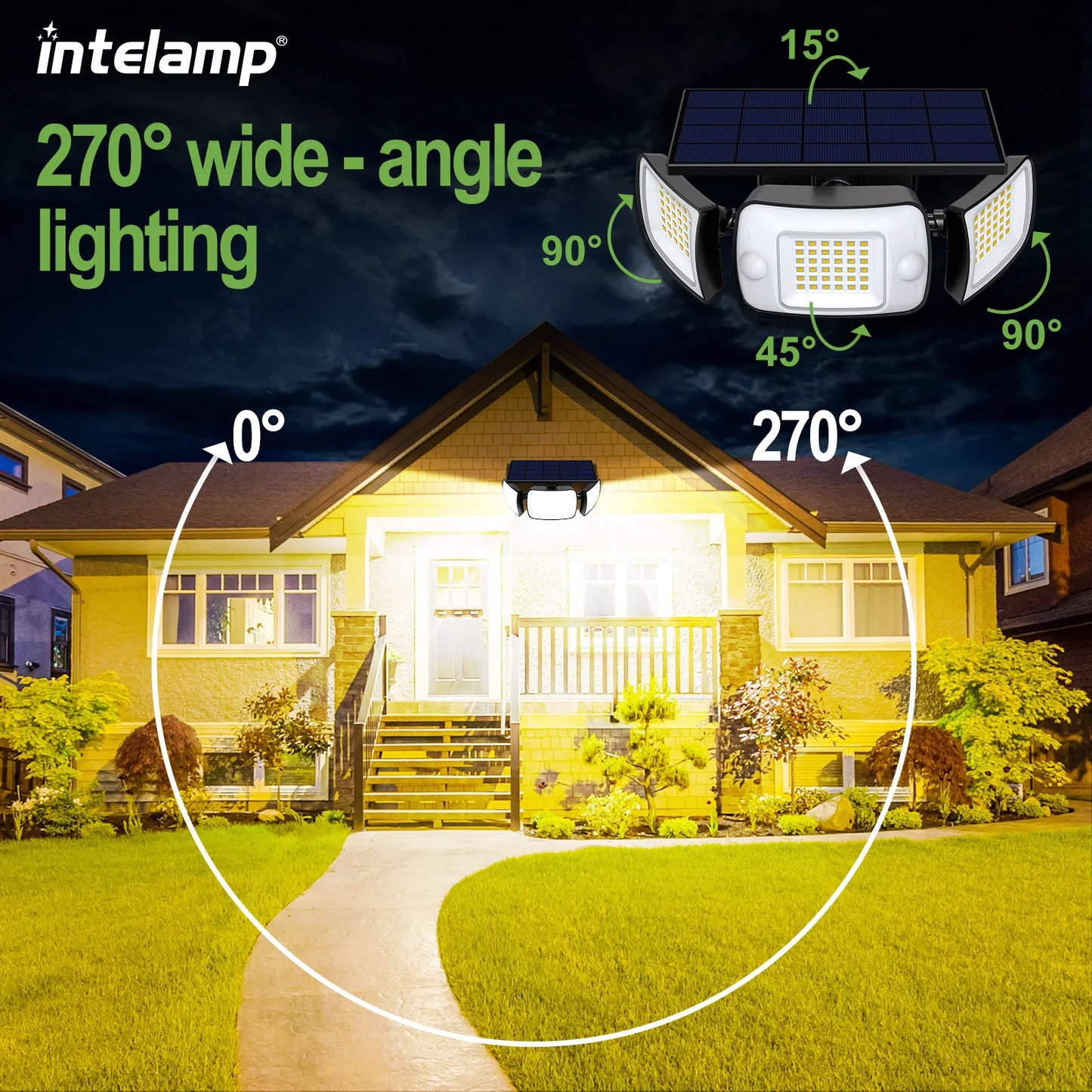 1200LM High Power LED Solar Light Motion Sensor Super Bright Solar Lamps Waterproof External Decoration Outdoor Garden Lantern