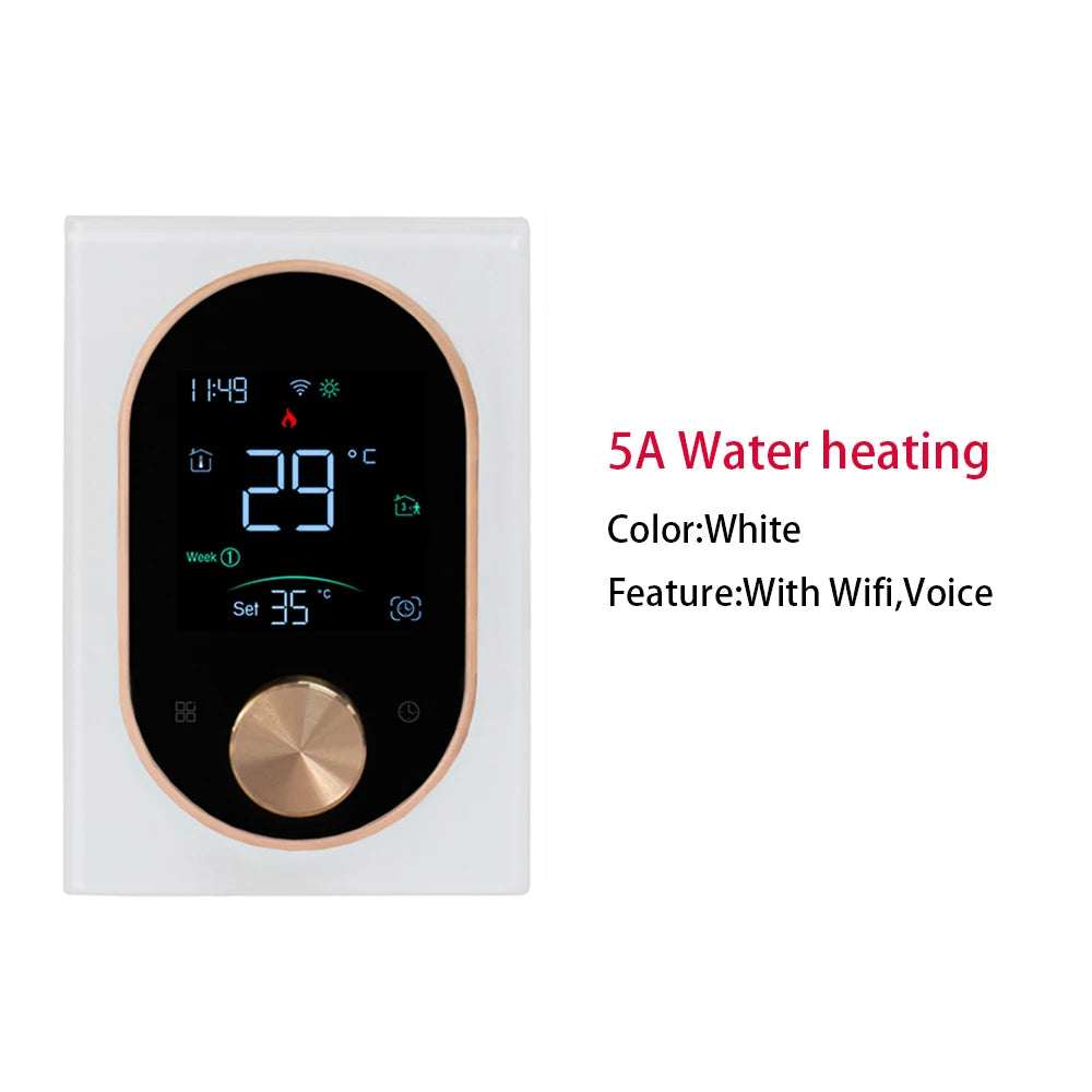Smart WiFi Thermostat Programmable Knob Temperature Controller Electric Floor Heating Gas Boiler Thermostat for House Office