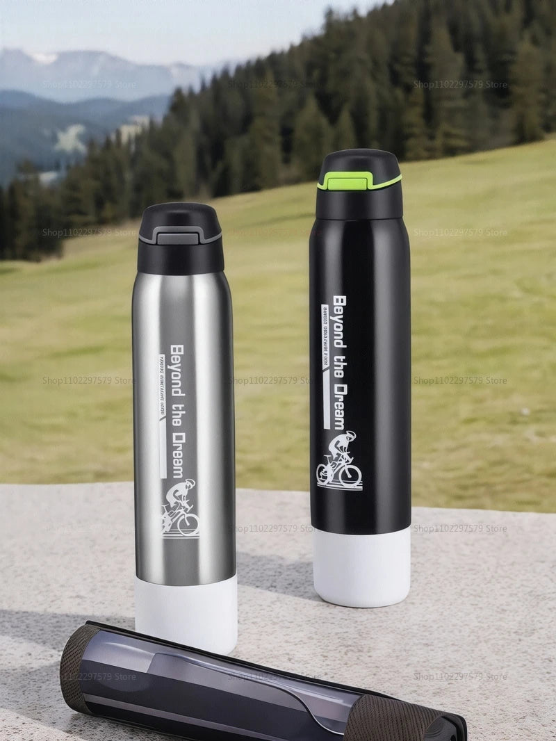 500ml Vacuum Stainless Steel Bicycle Water Bottle Thermal Insulation Cold Cup Cycling Accessories Bike Kettle for Hot Cold Drink