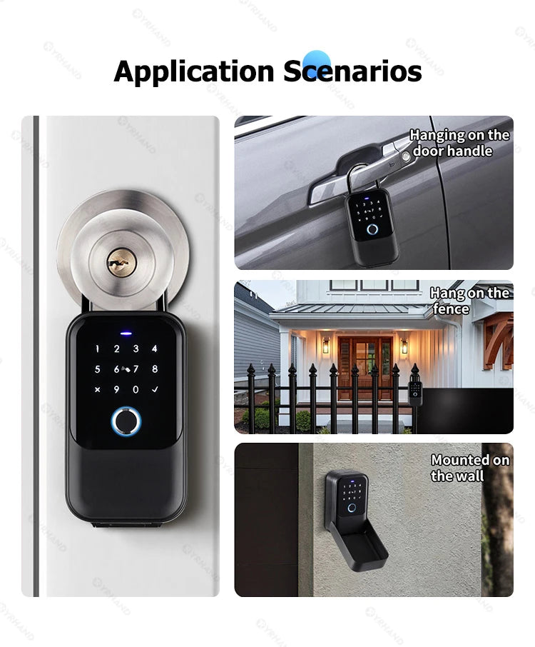 TTlock Smartkey Lock Box Wireless Electronic Key Safe with Digital Code App Controlled Bluetooth Smartlock for Home Key Padlock