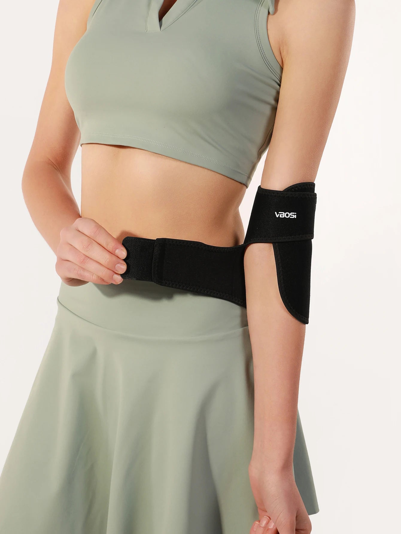 1 Piece Unisex Adjustable Neoprene Elbow Support Brace - Comfortable Sports Fitness Protector for Men and Women