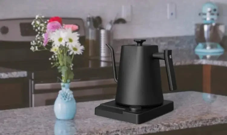 Intelligent Temperature Controlled Hand Brewed Coffee Pot Stainless Steel Fine Mouthed Electric Heating Water Insulation Kettle