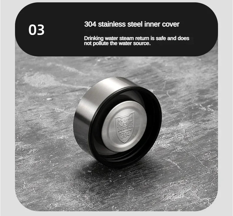 StainlessSteel Thermos Bottle with LED Temperature Display, 500-1000ML