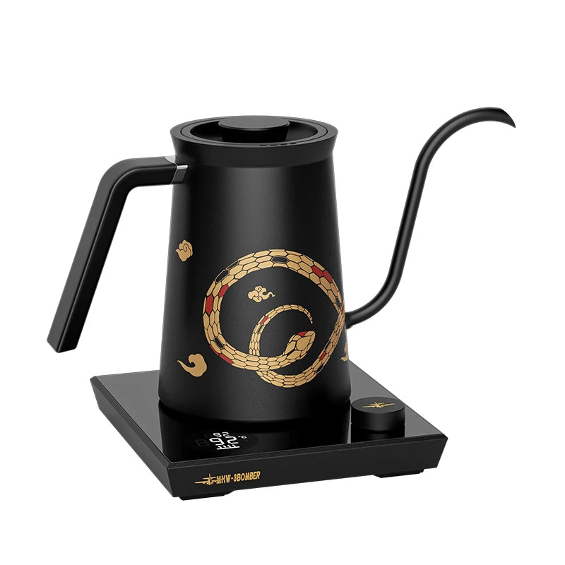 MHW-3BOMBER 220V Electric Kettle Gooseneck Pour Over Kettle Coffee Pot Precise Control Heating Water Boiler Barista Tool