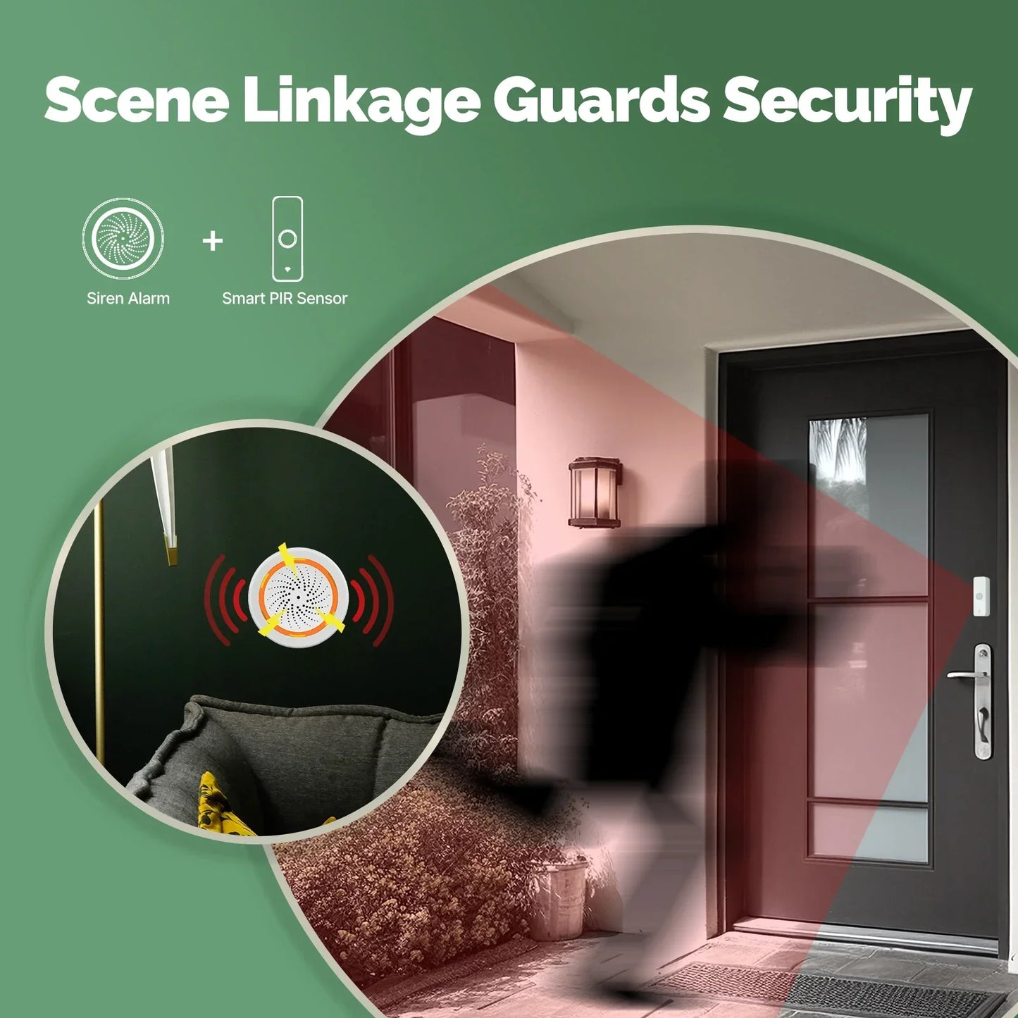 MOES Tuya WiFi Smart PIR Sensor Human Body Infrared Motion Detector Home Security Scene Linkage Automation Battery Power