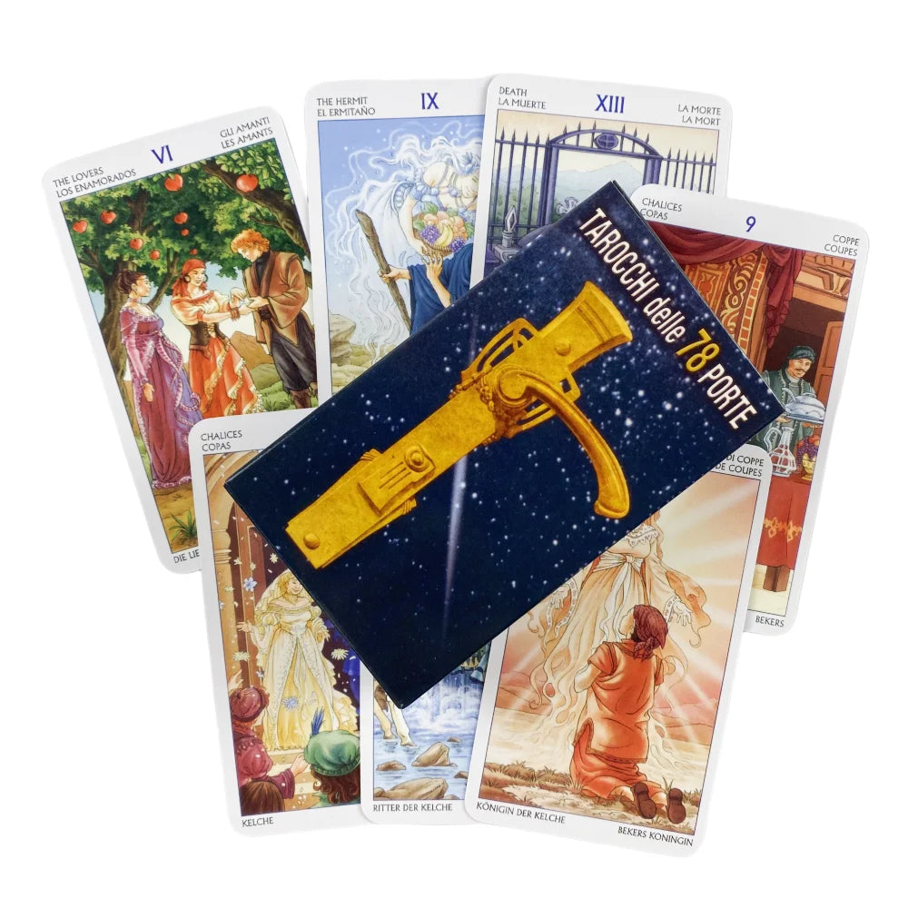 Tarot Of The 78 Doors A Deck Oracle English Visions Divination Edition Borad Playing Games