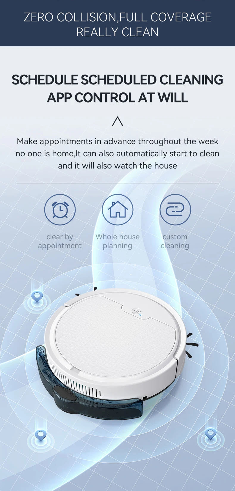 New  3 In 1 Sweeping and Vacuuming Wireless Vacuum Cleaner Smart Sweeping Robot Home Sweeper Sweeping Robots For Home