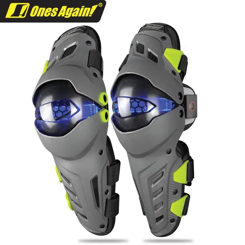 Ones again! MX Enduro Motocross Knee Protectors LED Racing Leg Cover Guards for Motorcycle Moto Cross Protection Gears Men Women