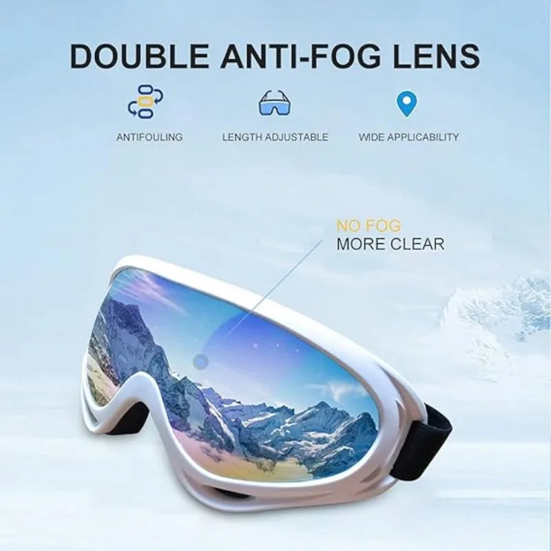 Outdoor Sport Ski Goggles Anti fog UV400 Protection Ski Mask Male Female Anti-Fog Big Face Snow Glasses Snowboard Skiing Eyewear