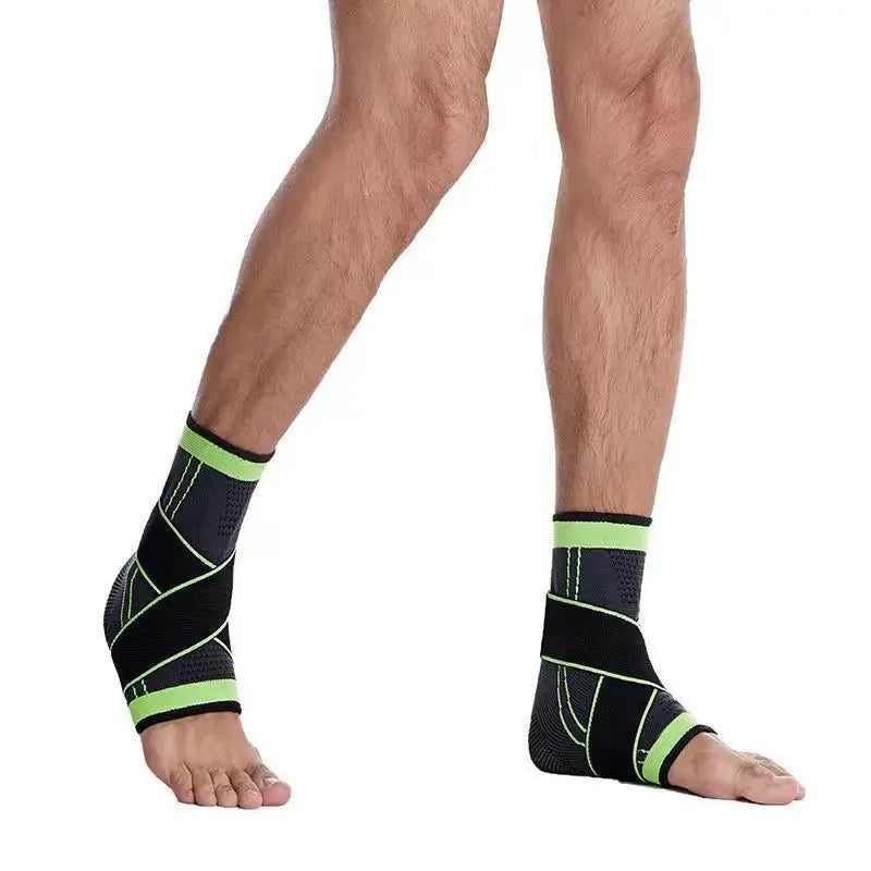 Adjustable Ankle Support Compression Ankle Brace Protector for Running Soccer Basketball Nylon Knitted Gym Bandage Ankle Strap