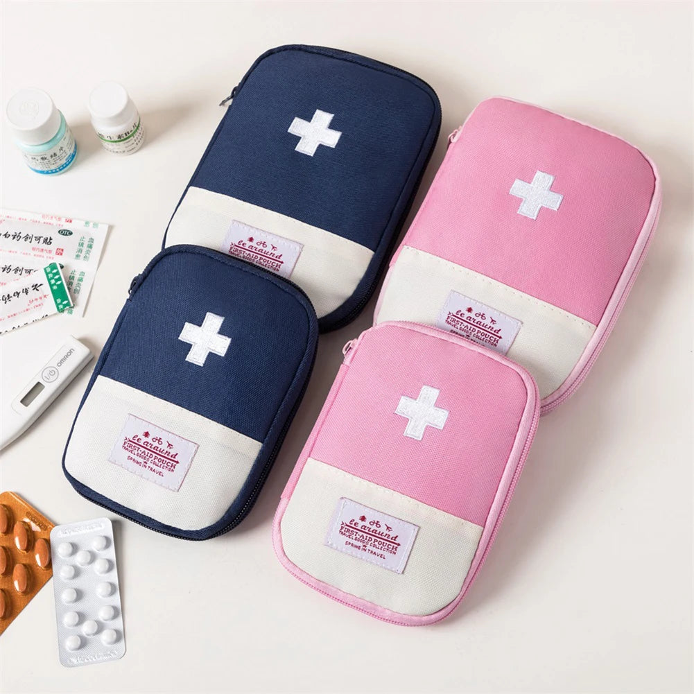 Mini First Aid Pouch Portable Small Emergency Medicine Storage Bag Medicine Bag for Outdoor Camping Hiking Home Travel Emergency