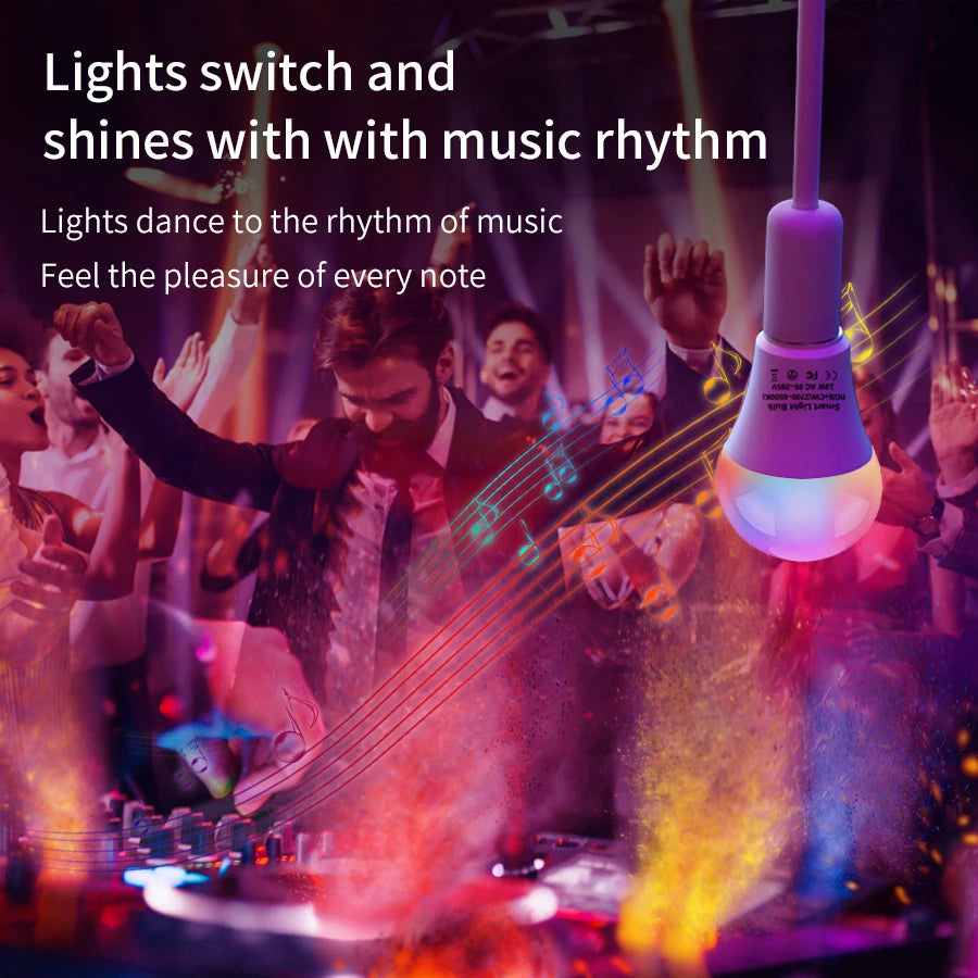 Tuya WiFi Smart Bulb RGB LED Light Bulbs 220V 110V 10W 15W 20W E27 LED Lamp Smart Life APP Alexa Google Home Alice Voice Control