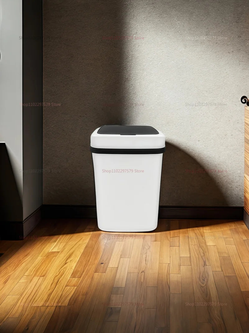 Smart Touchless Trash Can 13L Automatic Sensor Garbage Bin Waterproof Kitchen Bathroom Toilet Waste Bin for Living Room Bedroom