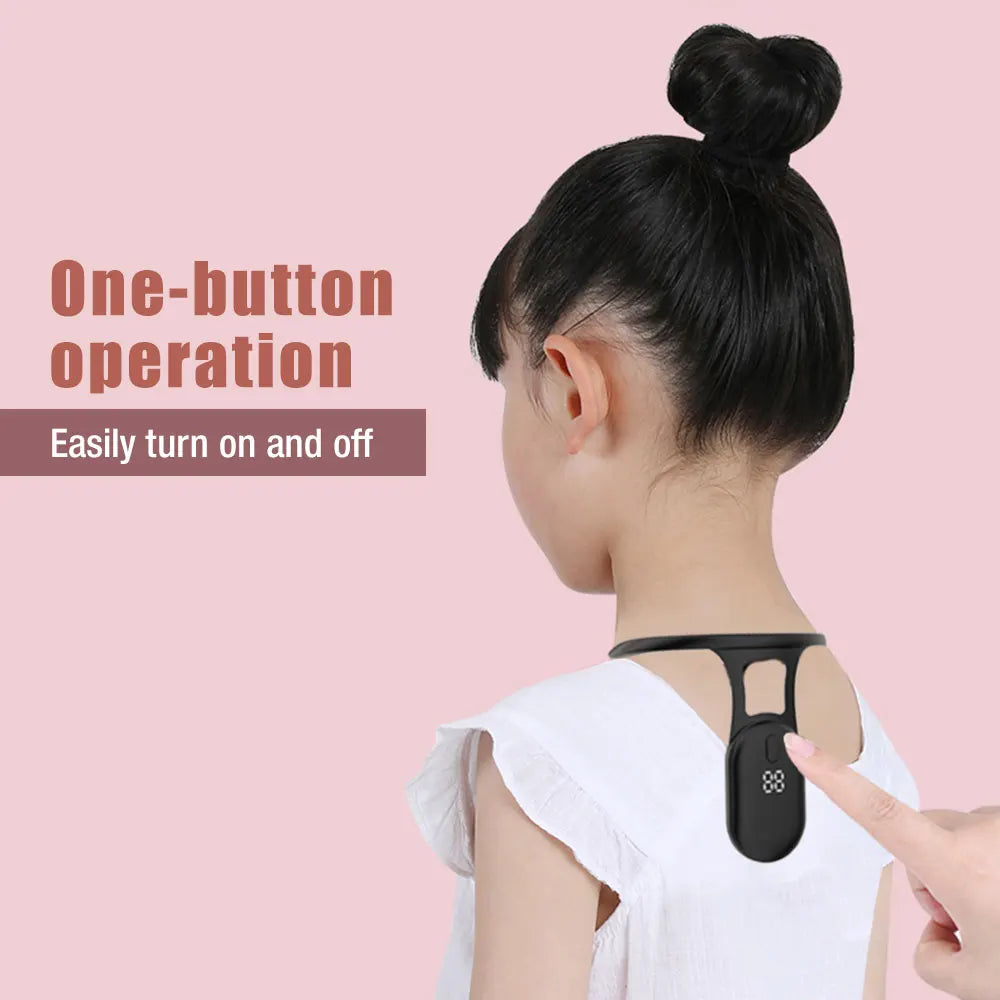 Smart Posture Corrector Vibration Posture Training Reminder Sensor Back Posture Neck Hump Correction Brace for Adult Kids