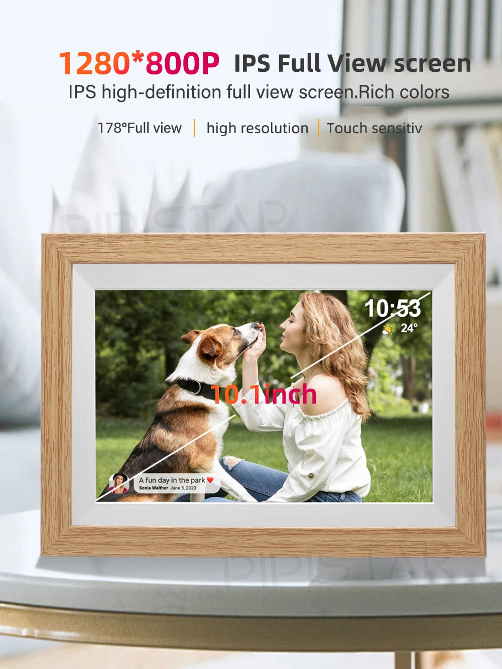 10.1-inch WiFi smart digital photo frame Frameo digital photo frame with high-definition IPS touch screen automatic rotationPicture FramesGoWisse.com