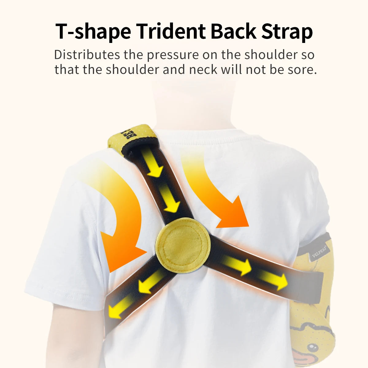 VELPEAU Kids Arm Sling Shoulder Immobilizer with Waist Strap, Sponge Filled Design, Arm Support Brace for Children, Boys, Girls