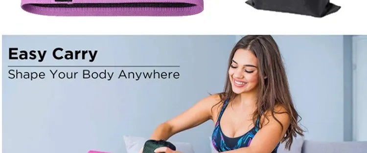 Fabric Resistance Hip Booty Bands Glute Thigh Elastic Workout Bands Squat Circle Stretch Fitness Strips Loops Yoga Gym Equipment