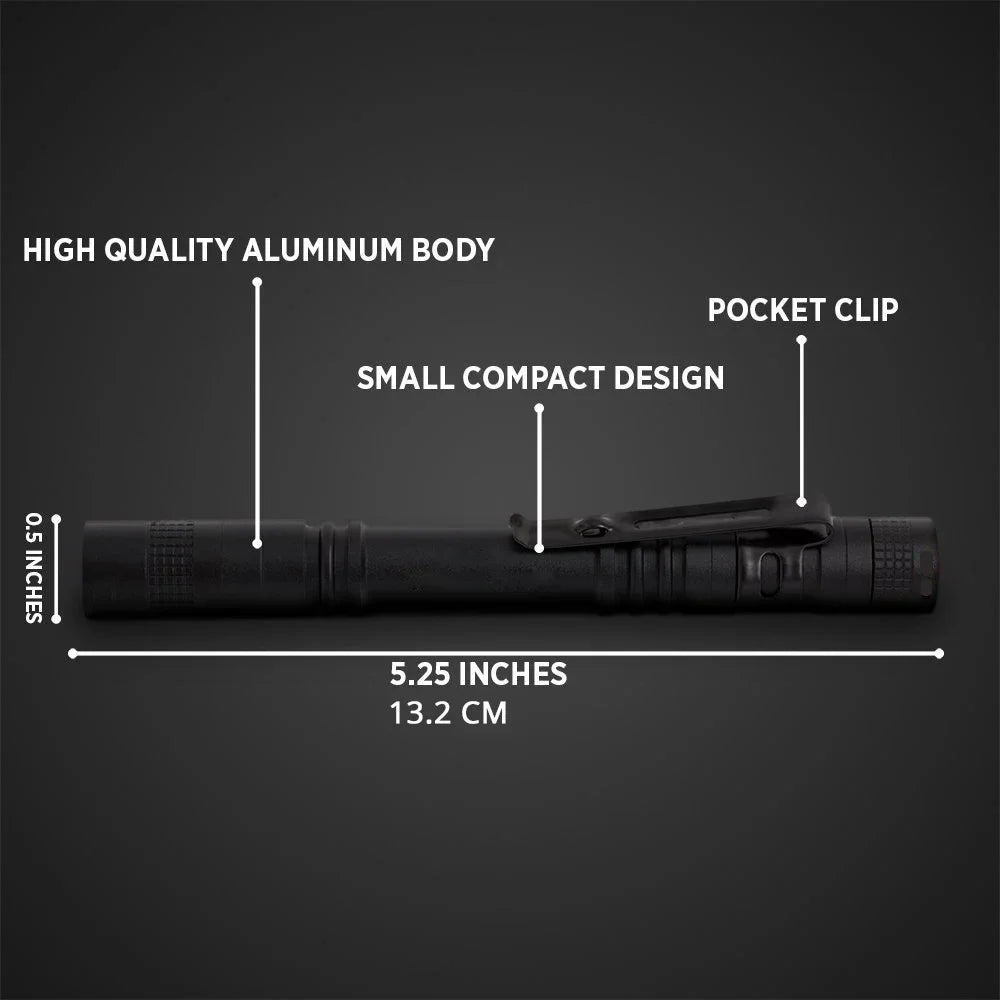 Small Mini LED Flashlight Handheld Pen Light Flashlight Tactical Pocket Torch PenLight with Clip Led Pen Flashlight