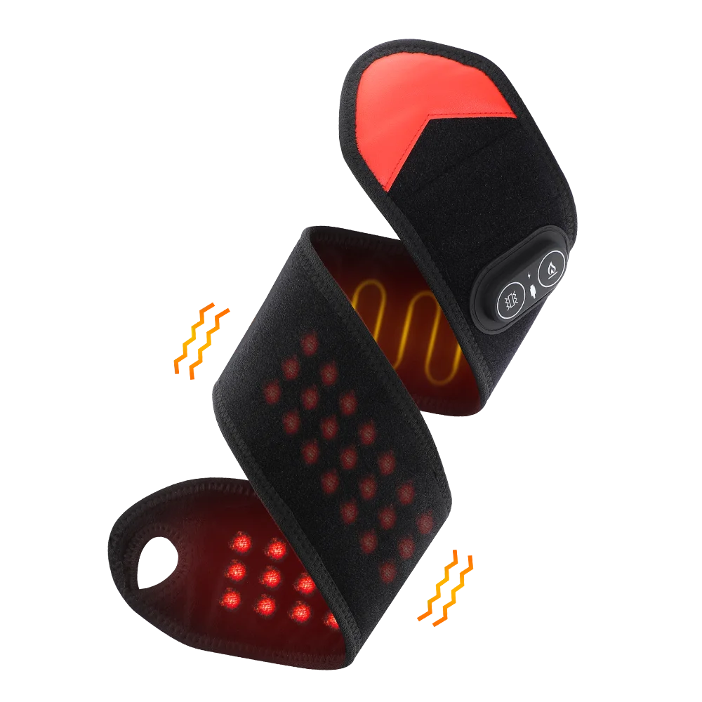 Red Light Therapy Wrist Protector 660nm 850nm LED Infrared Heating Pad Wrist Wrap 3 Levels Vibration Hand Massager Brace