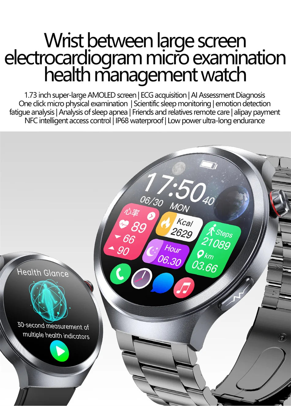 2025 New For HUAWEI Uric Acid Blood Pressure Blood oxygen Body Analysis Smart Watch ECG+PPG Clock Bluetooth call Smart watch Men