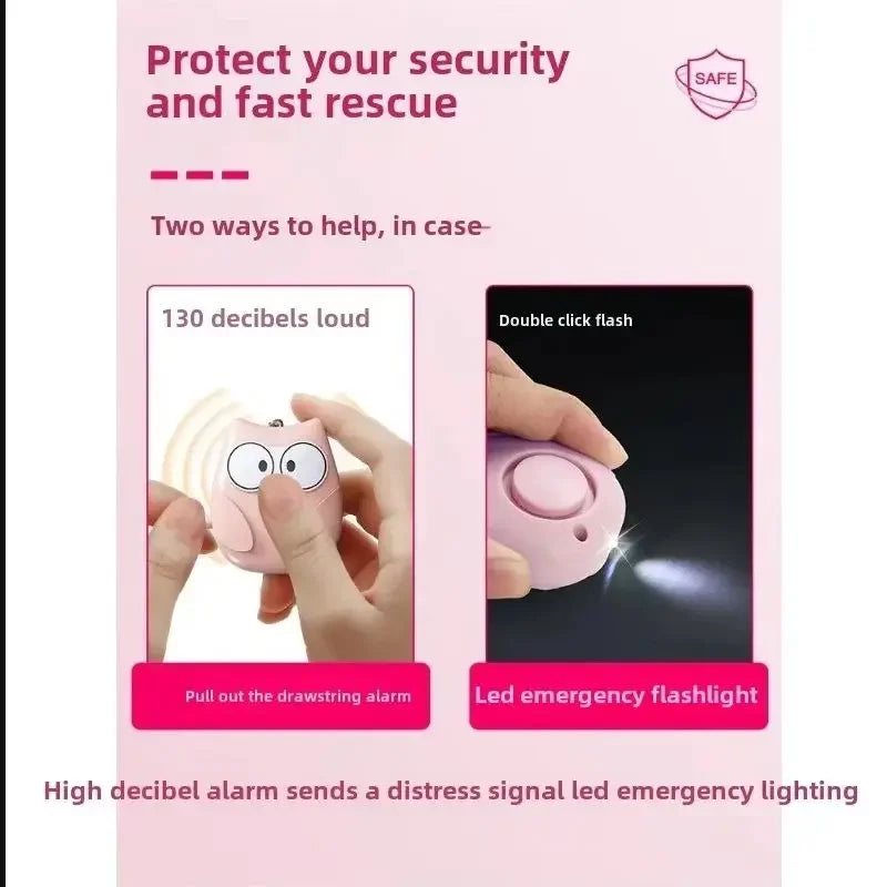2025 Small and Easy To Carry Anti-attack Self-defence Alarm Rechargeable Battery Loud Key Chain 130db Personal Alarm