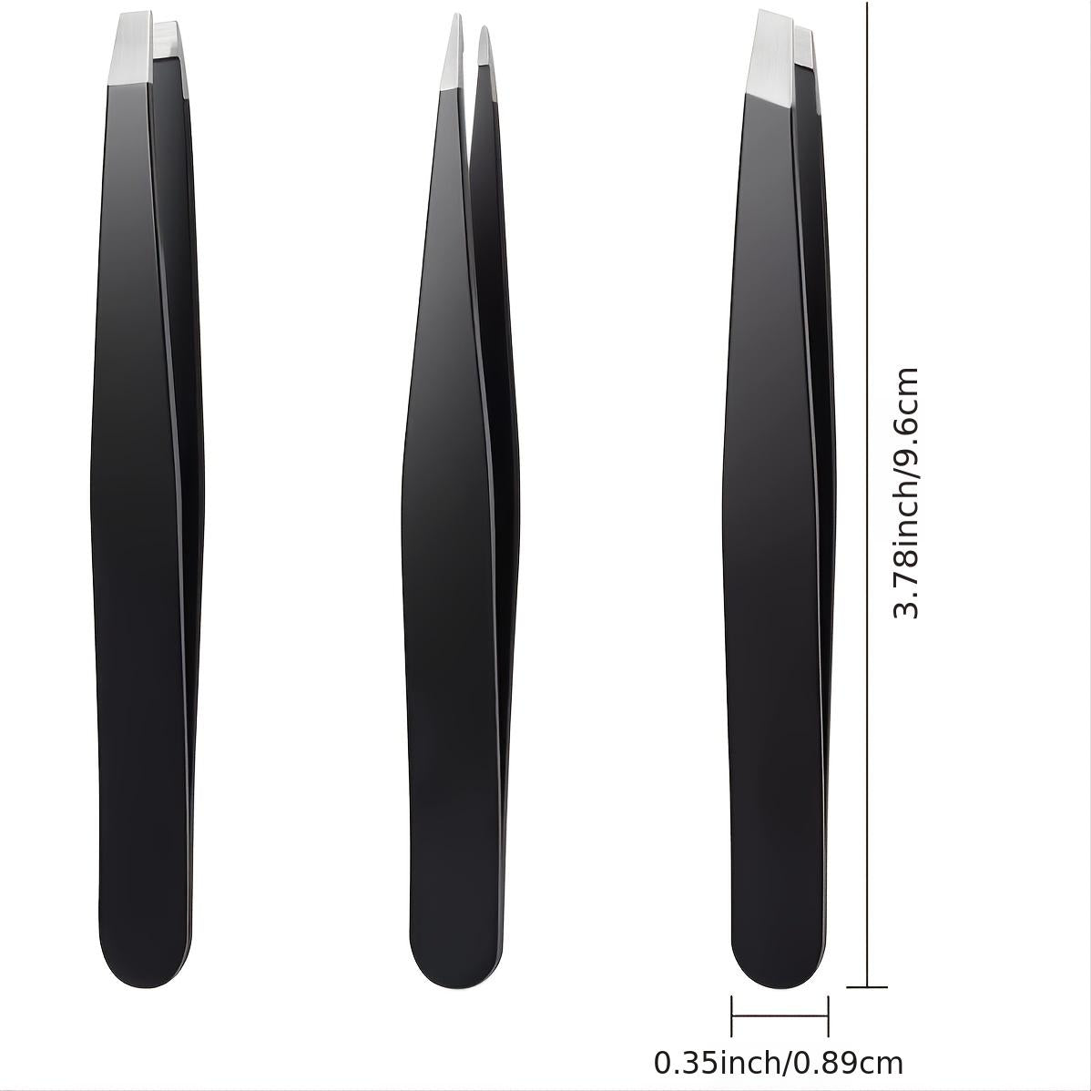 3pcs Premium Stainless Steel Eyebrow Tweezers Set  Precision Sharp Tip Tweezers for Body Ingrown and Facial Hair Removal