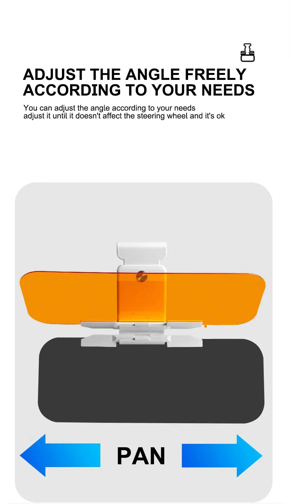 SEAMETAL Car Sun Visor HD View Day and Night Car Anti-glare Sun Visor Sun UV Blocked Clearly View Safety Driving Accessories