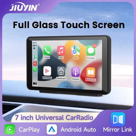 JIUYIN 7inch Wireless CarPlay Android Auto Portable Car Radio Multimedia Video Player IPS Touch Screen GPS Navigation Bluetooth