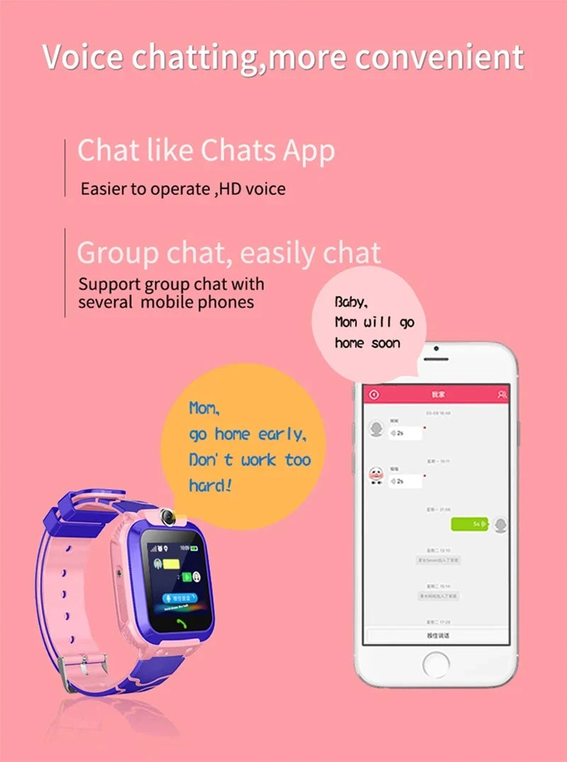 VIVO Kids 4G Smart Watch Sim Card Call Child SmartWatch SOS GPS Location Tracker Camera Waterproof Watch Gift For Ios Android