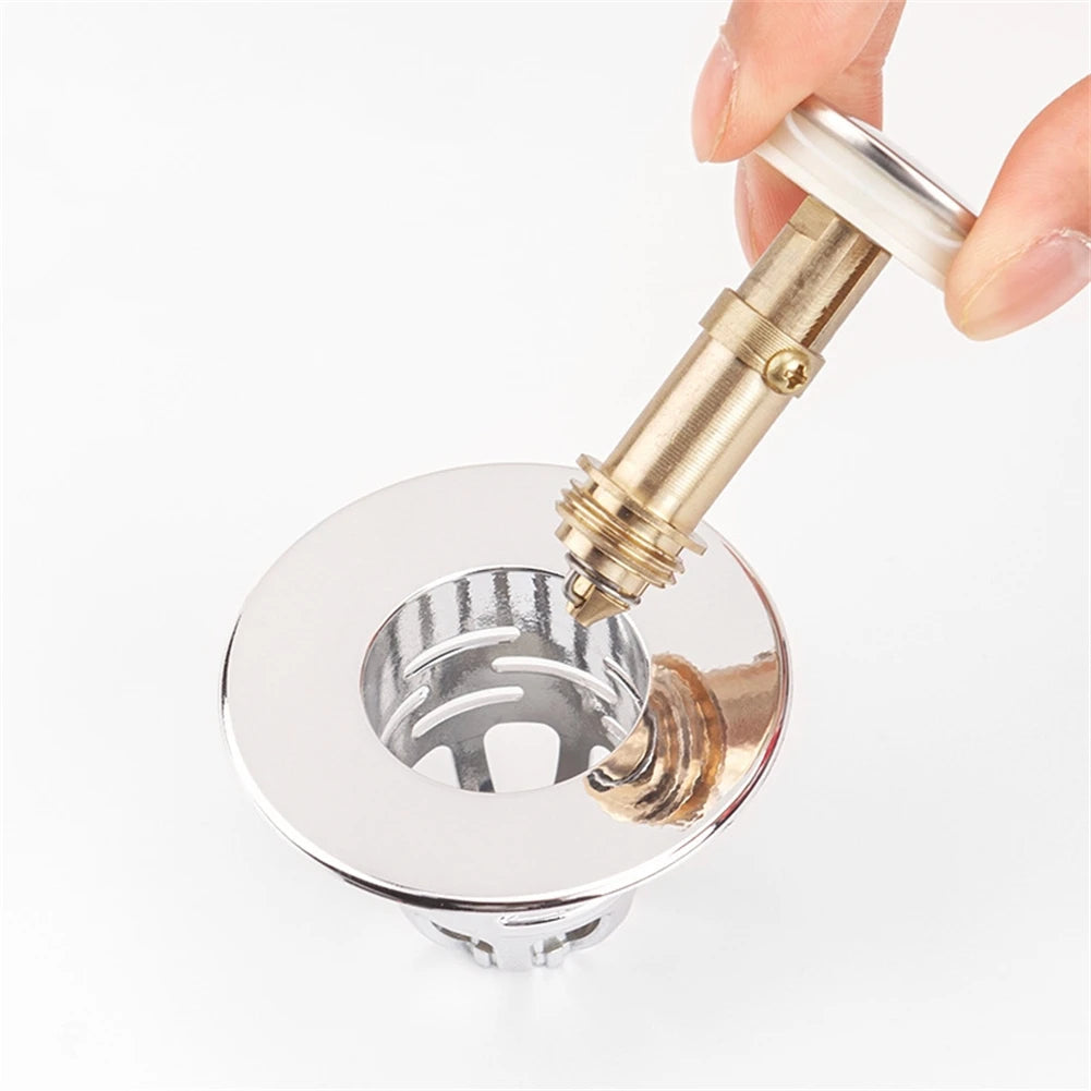 38mm Bathroom Sink Drain Stopper Plugs Bounce Push Button Click Clack Basin Drainer Plug Drain Button Waste Stopper